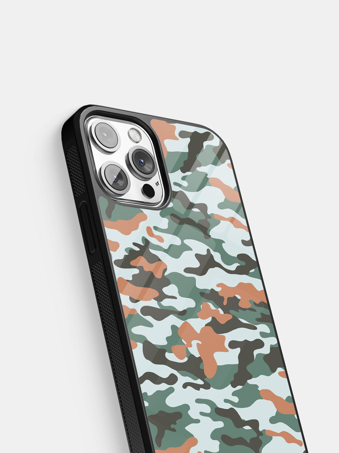 Camo Viridian Green - iPhone 13 Pro Max Glass Cover