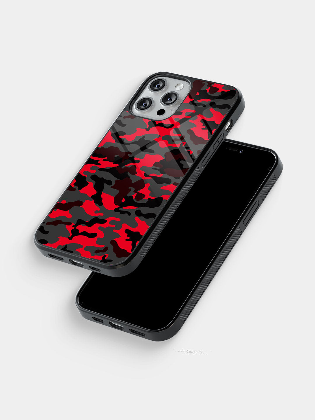 Camo Red - iPhone 13 Pro Max Glass Cover
