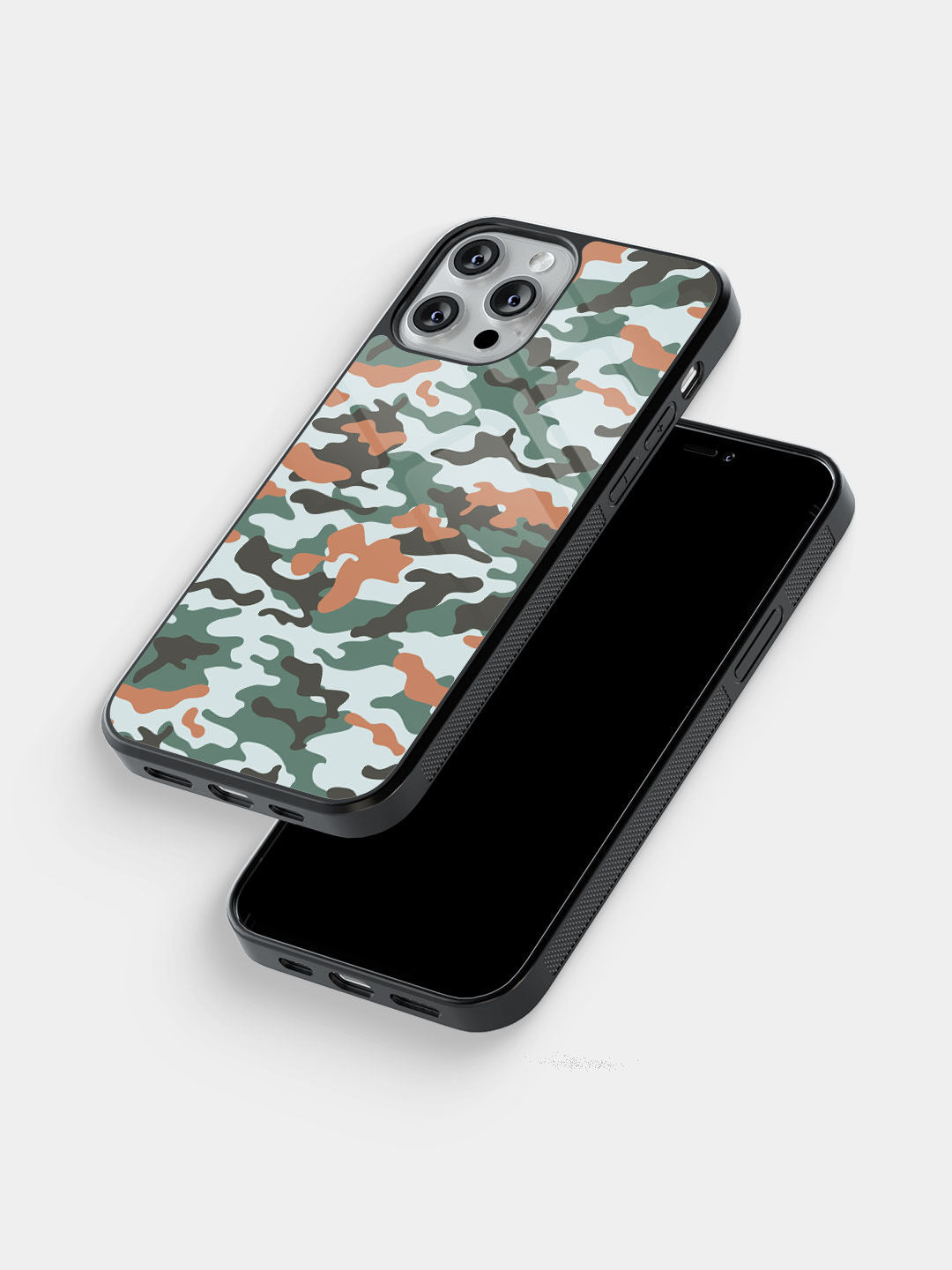 Camo Viridian Green - iPhone 13 Pro Max Glass Cover