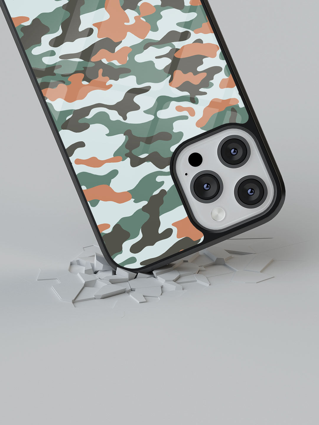 Camo Viridian Green - iPhone 13 Pro Max Glass Cover