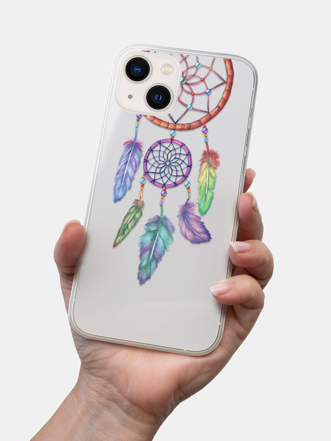 Dream Catcher Feathers - iPhone 13 Mini Clear Cover