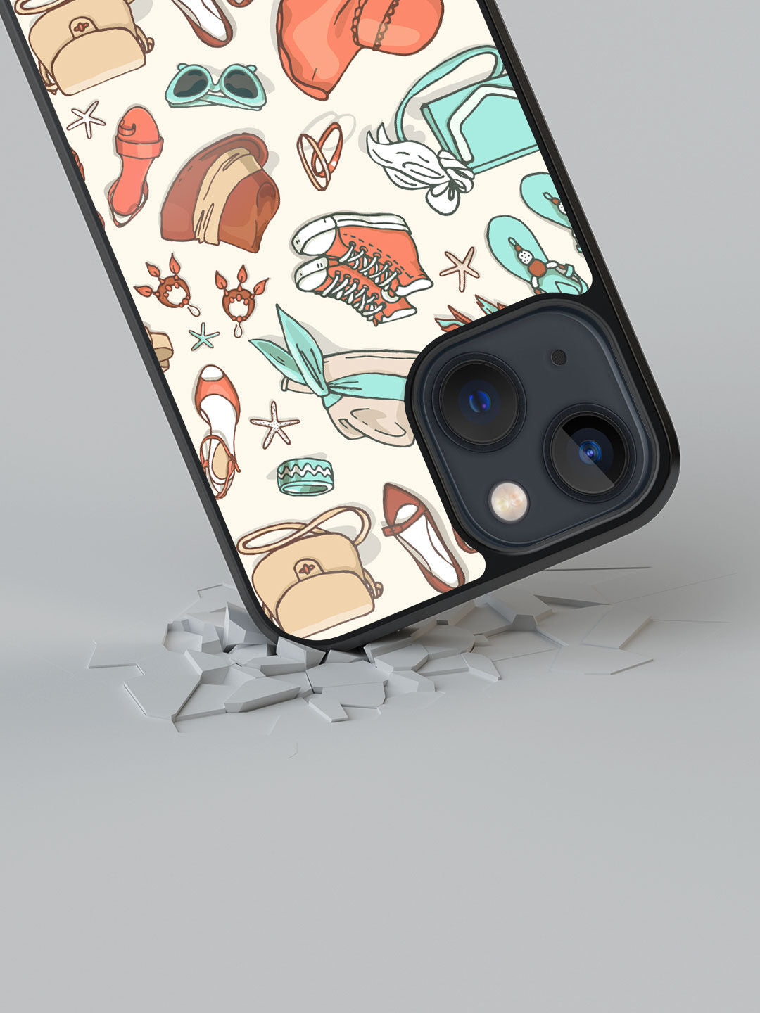 White Wanderlust - iPhone 13 Mini Bumper Cover