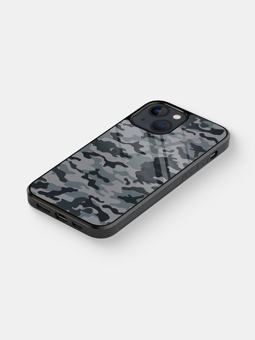 Camo Gun Metal - iPhone 13 Mini Glass Cover