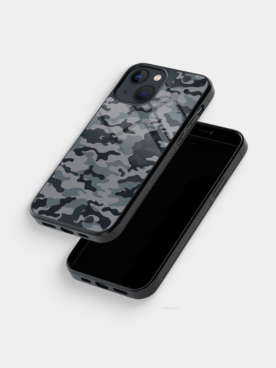 Camo Gun Metal - iPhone 13 Mini Glass Cover