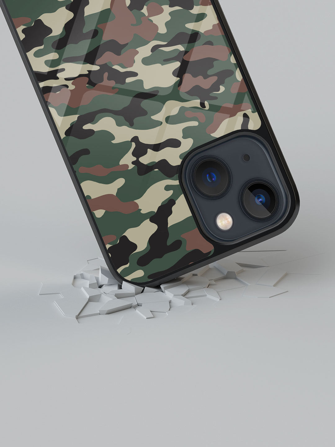 Camo Rifle Green - iPhone 13 Mini Glass Cover