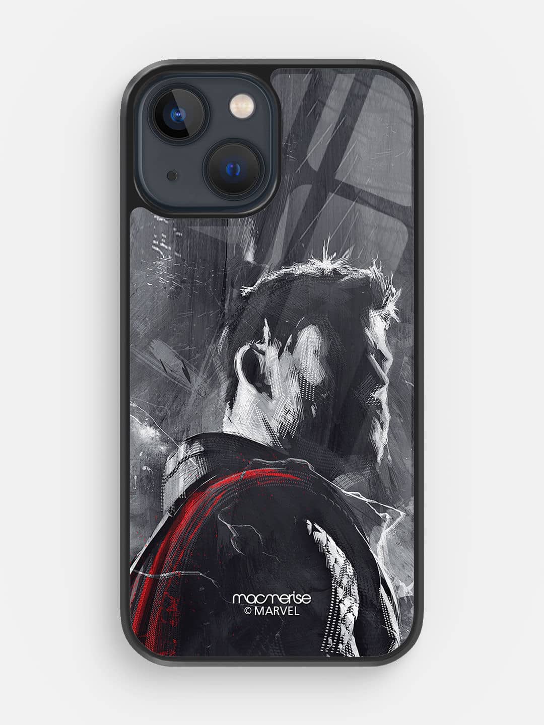 Charcoal Art Thor - iPhone 13 Mini Glass Cover