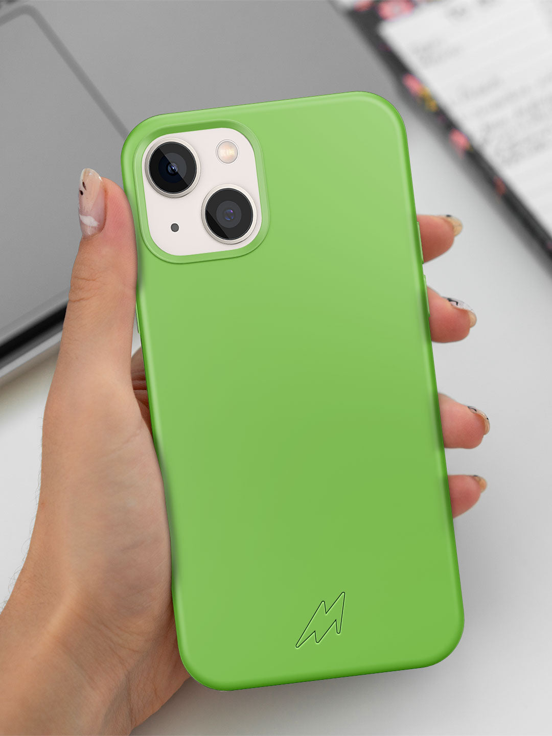 Basics - iPhone 13 Mini Cover Silicone Leaf Green