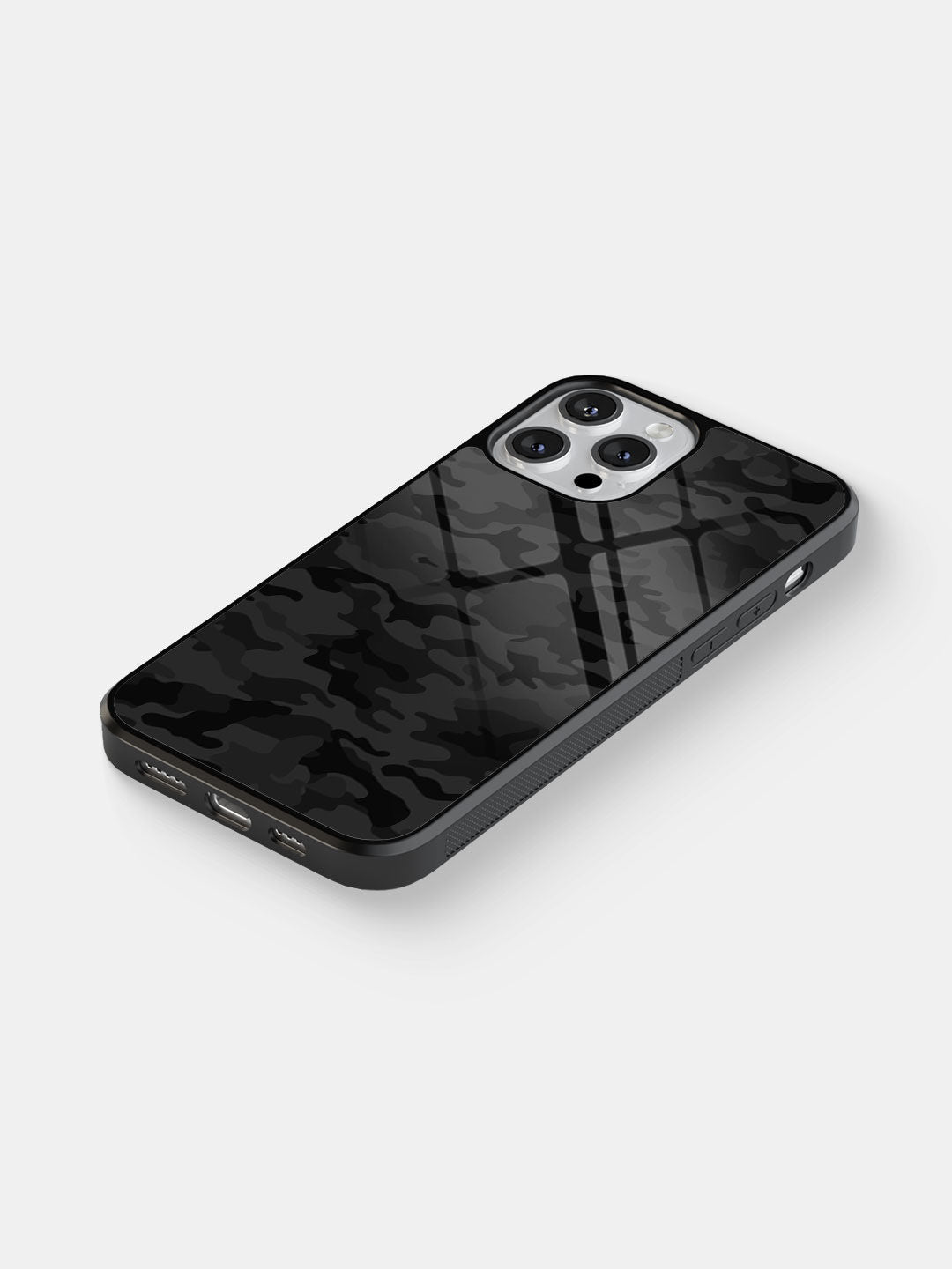 Camo Army Black - iPhone 13 Pro Glass Cover