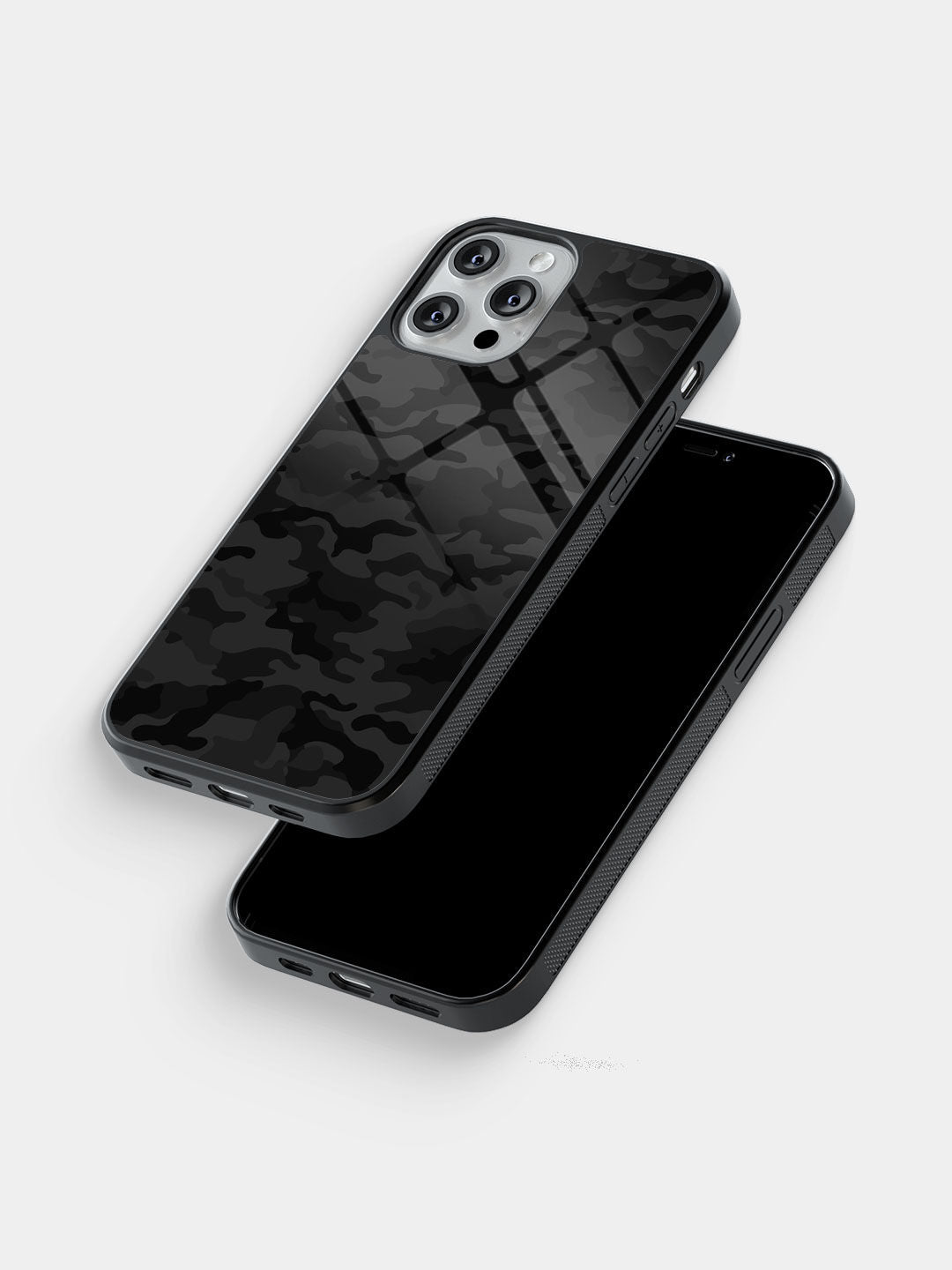 Camo Army Black - iPhone 13 Pro Glass Cover