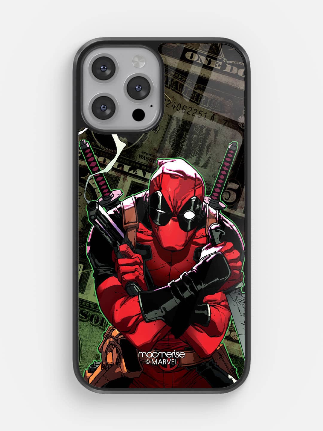 Deadpool Dollar - iPhone 13 Pro Glass Cover