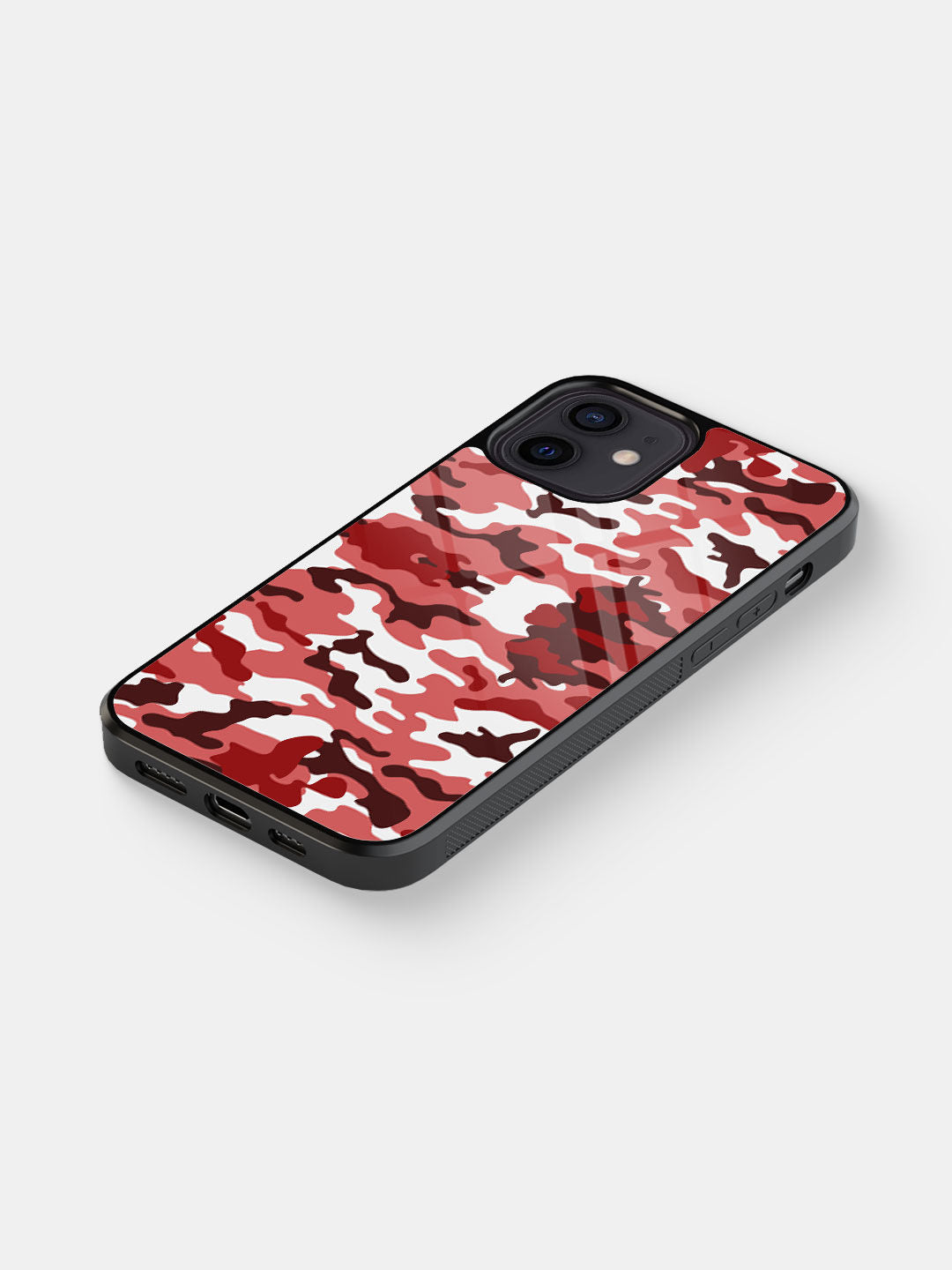 Camo Indian Red - iPhone 12 Glass Cover