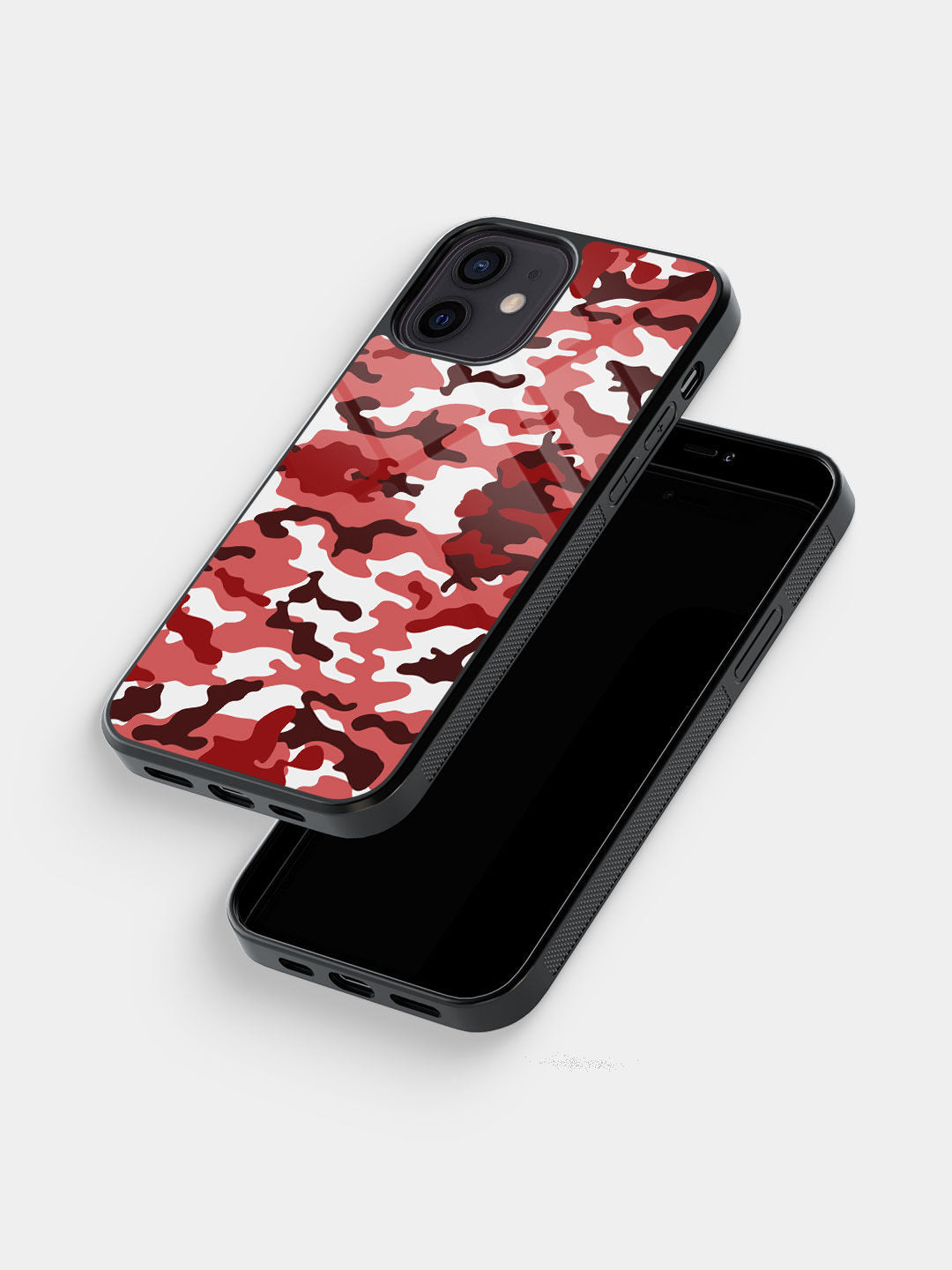 Camo Indian Red - iPhone 12 Glass Cover