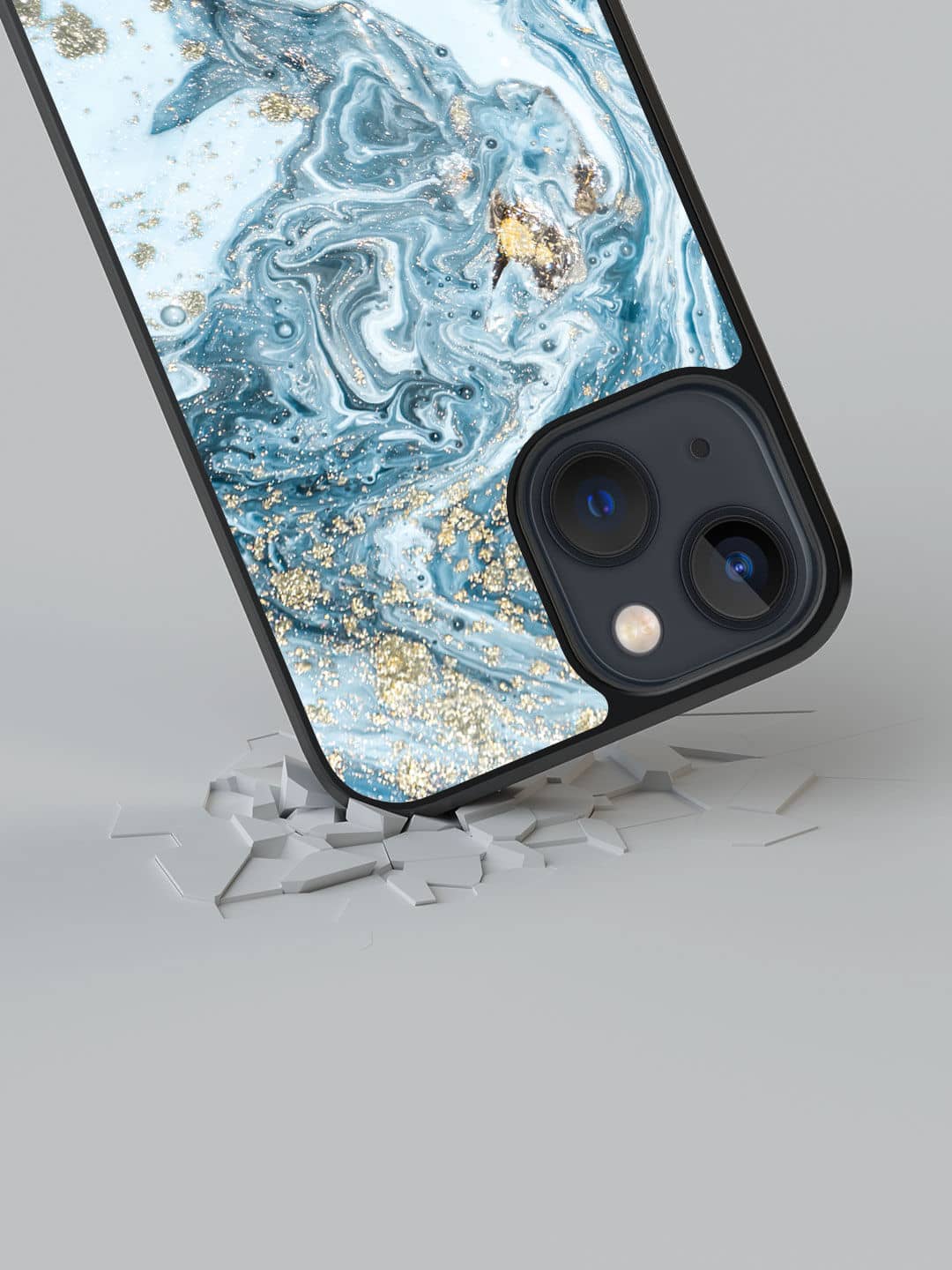 Marble Blue Macubus - iPhone 13 Glass Cover