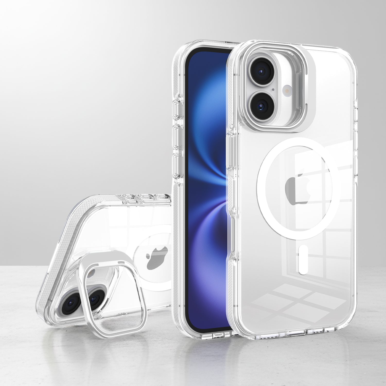 Basics - iPhone 17 Cover - Clear Kickstand