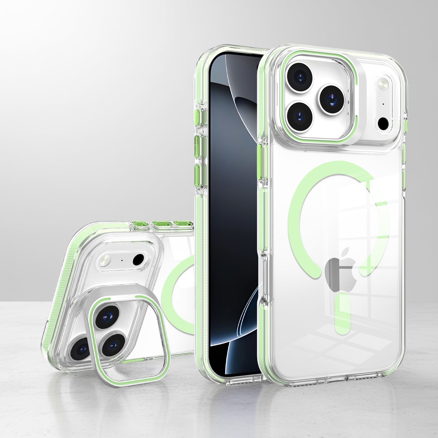 Basics - iPhone 17 Pro Max Cover - Clear Kickstand