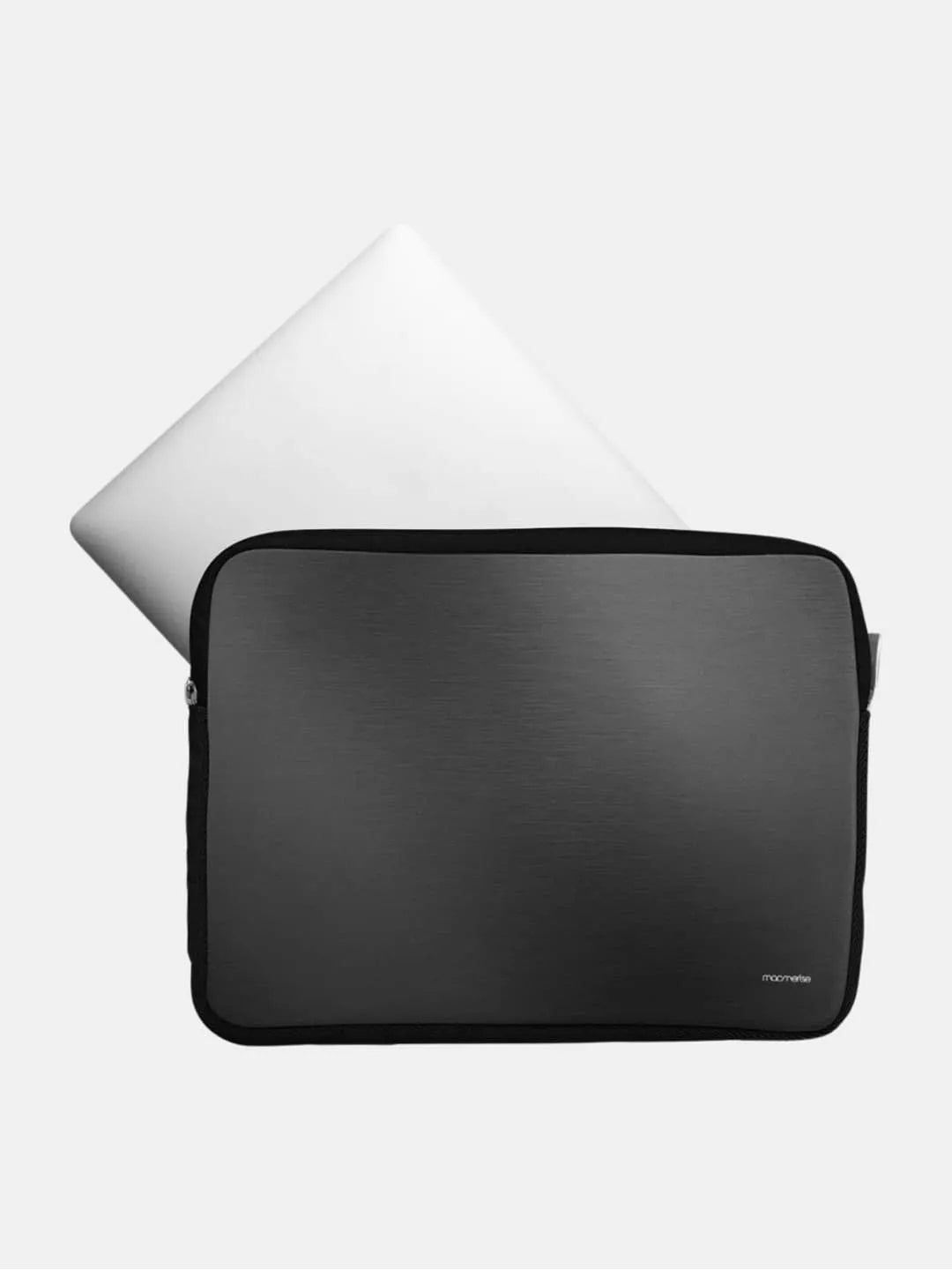 Brushed Metal Deep Grey - Laptop Sleeve - Neoprene