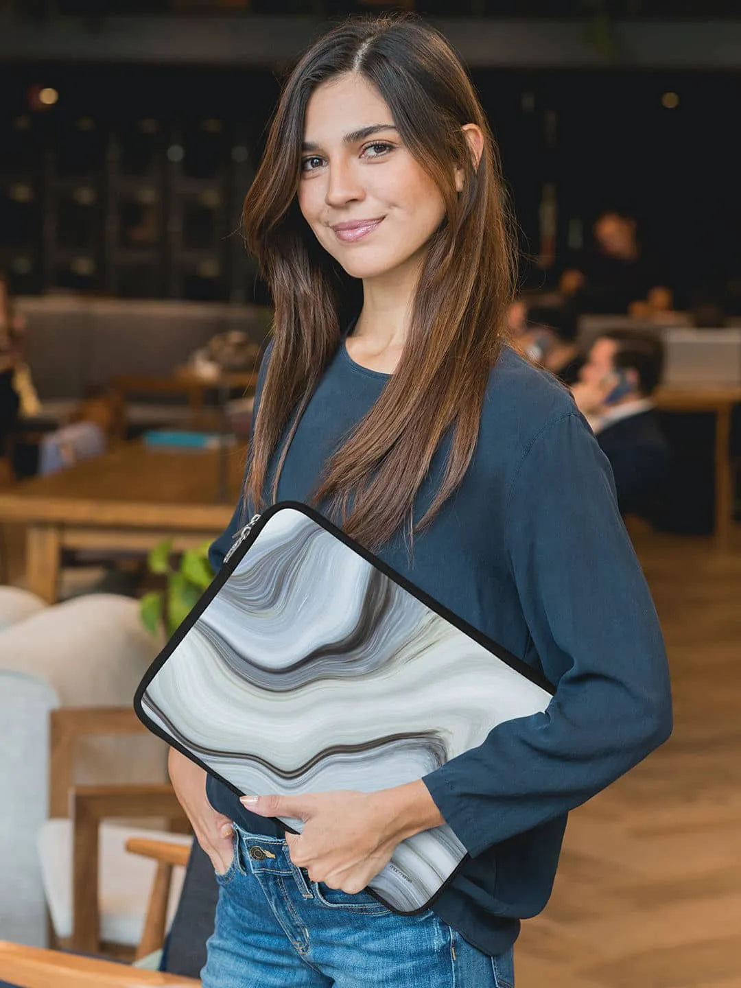 Liquid Funk White - Laptop Sleeve - Neoprene