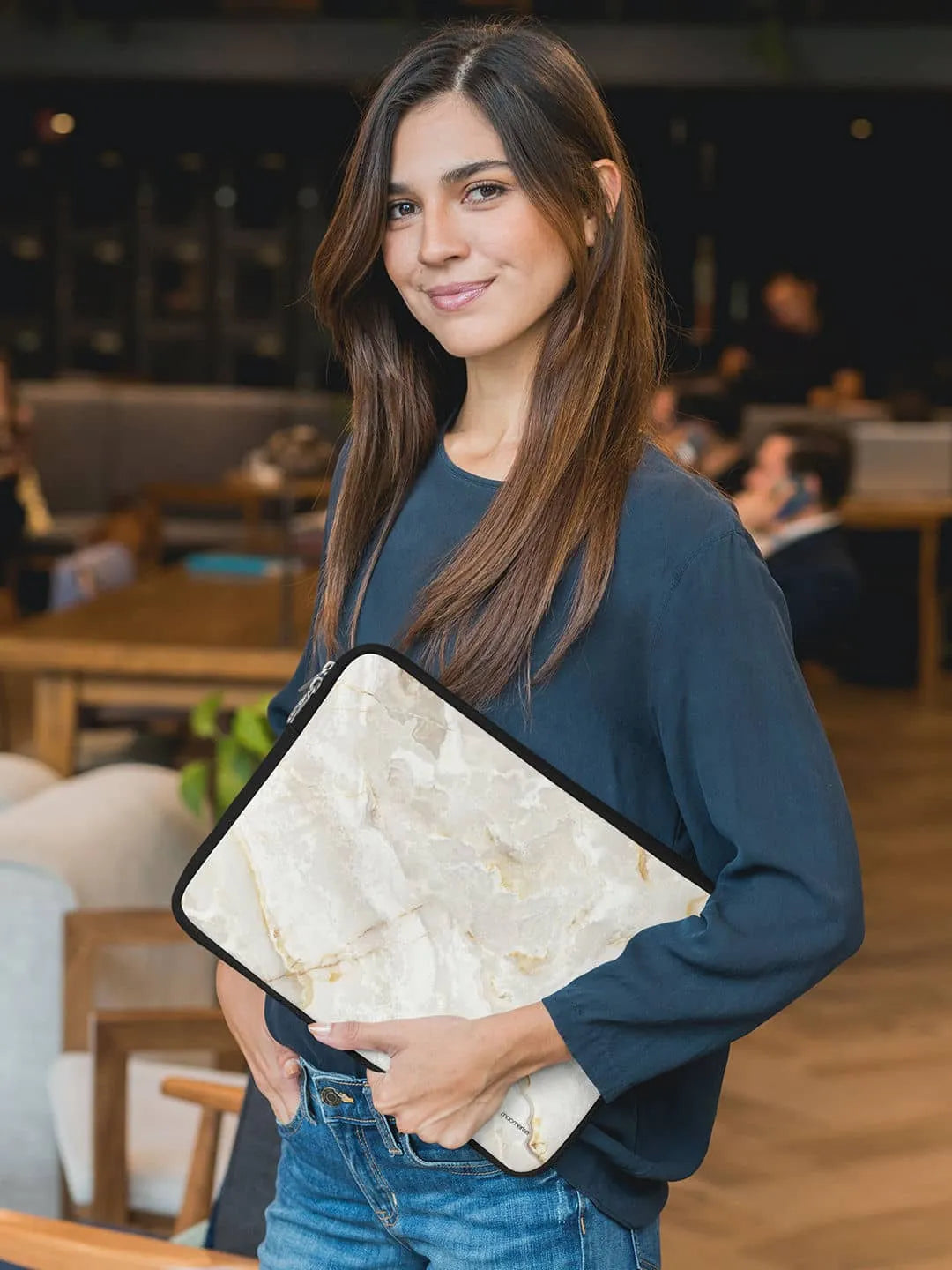 Marble Creama Marfil - Laptop Sleeve - Neoprene