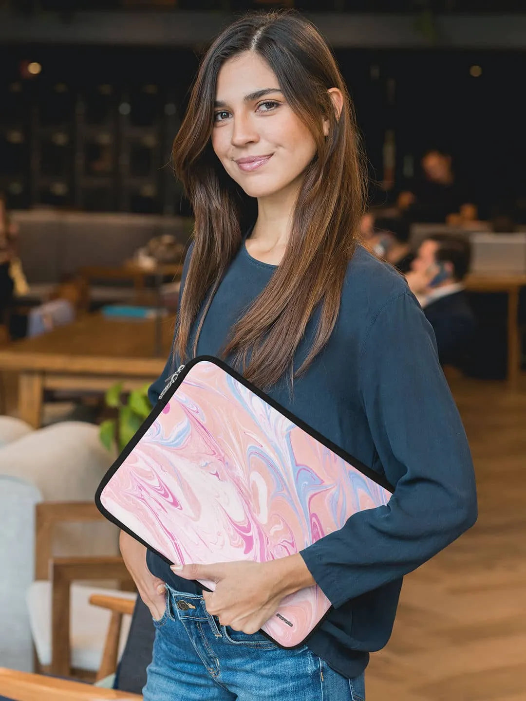 Marble Petal Pink - Laptop Sleeve - Neoprene