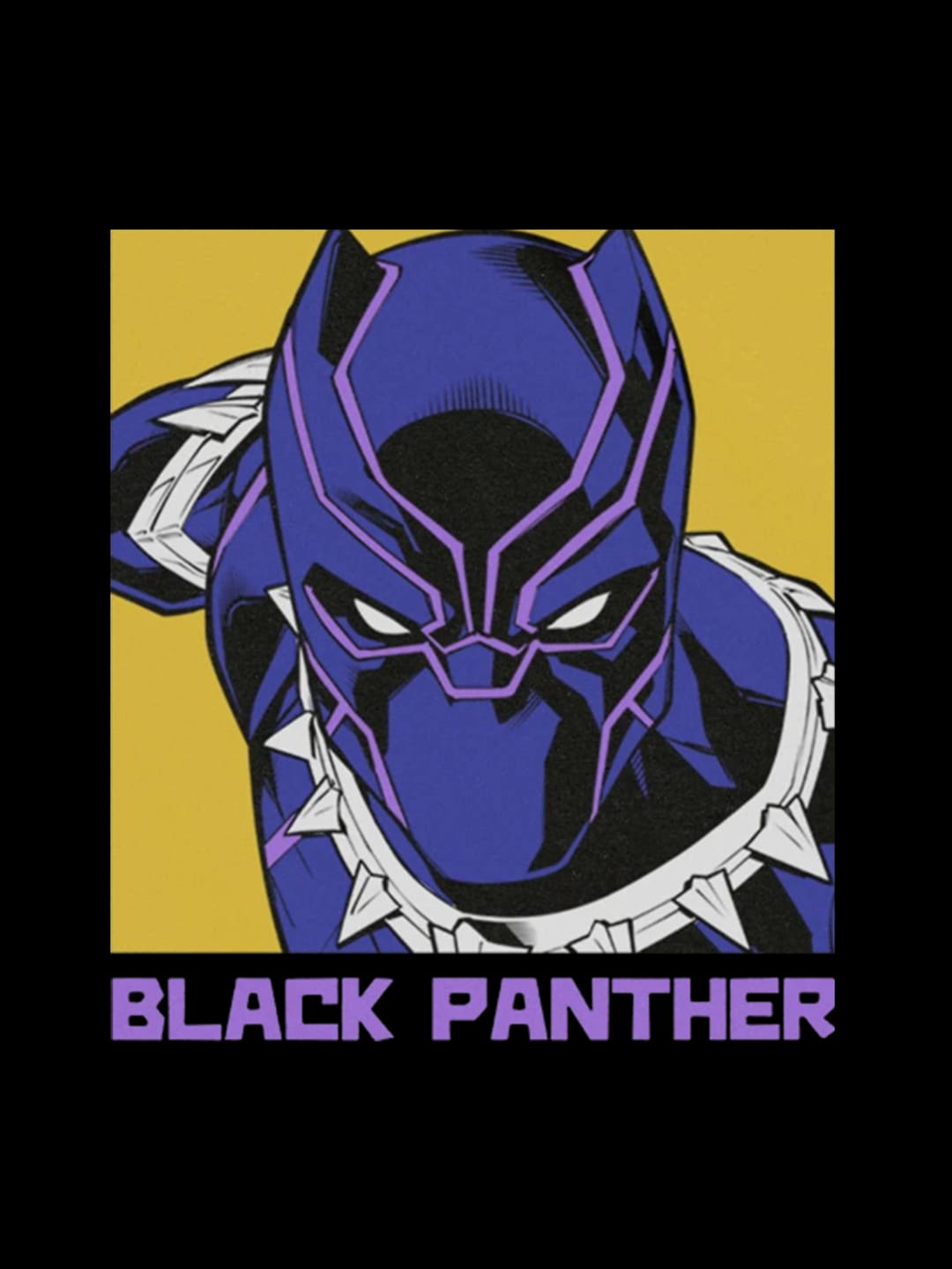 Comic Black Panther - Womens T-Shirt - Regular Fit - Black - XL