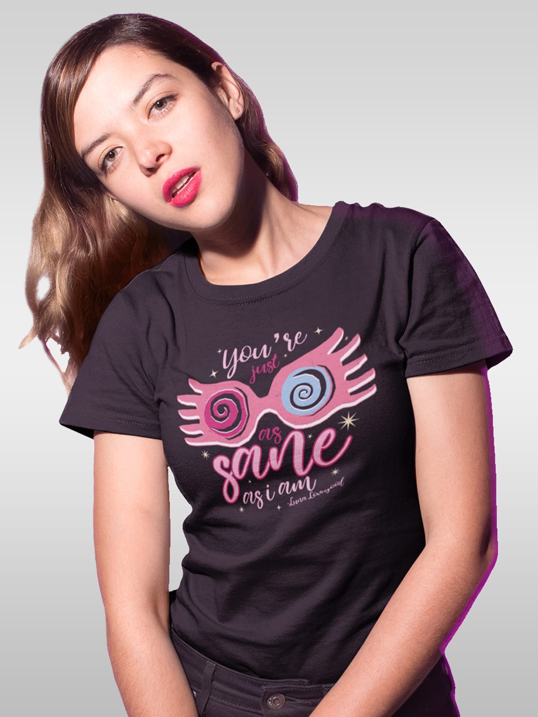 Luna Lovegood Quote - Womens T-Shirt - Regular Fit - Black - XL