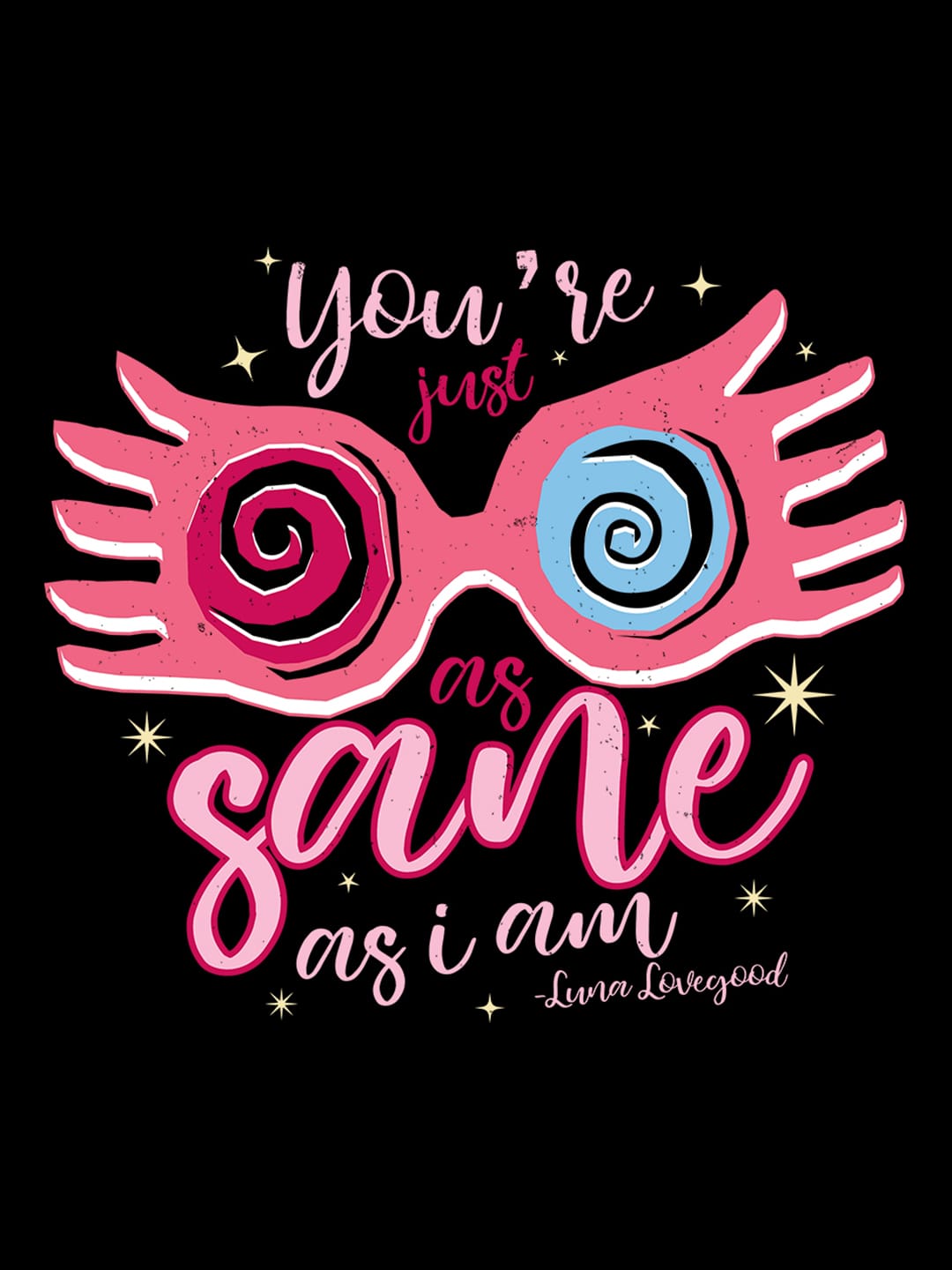 Luna Lovegood Quote - Womens T-Shirt - Regular Fit - Black - XL