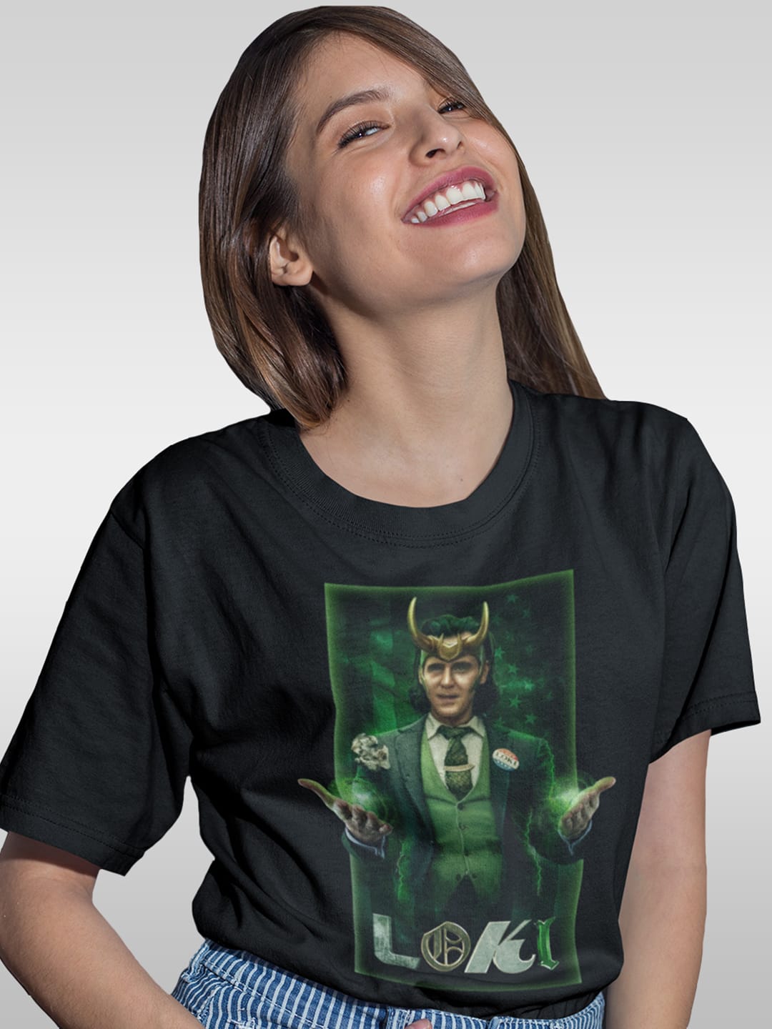 President Loki - Womens T-Shirt - Regular Fit - Black - XL