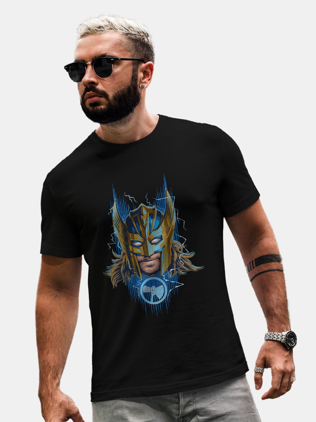 Golden Armour Thor - Mens T-Shirt Black Medium