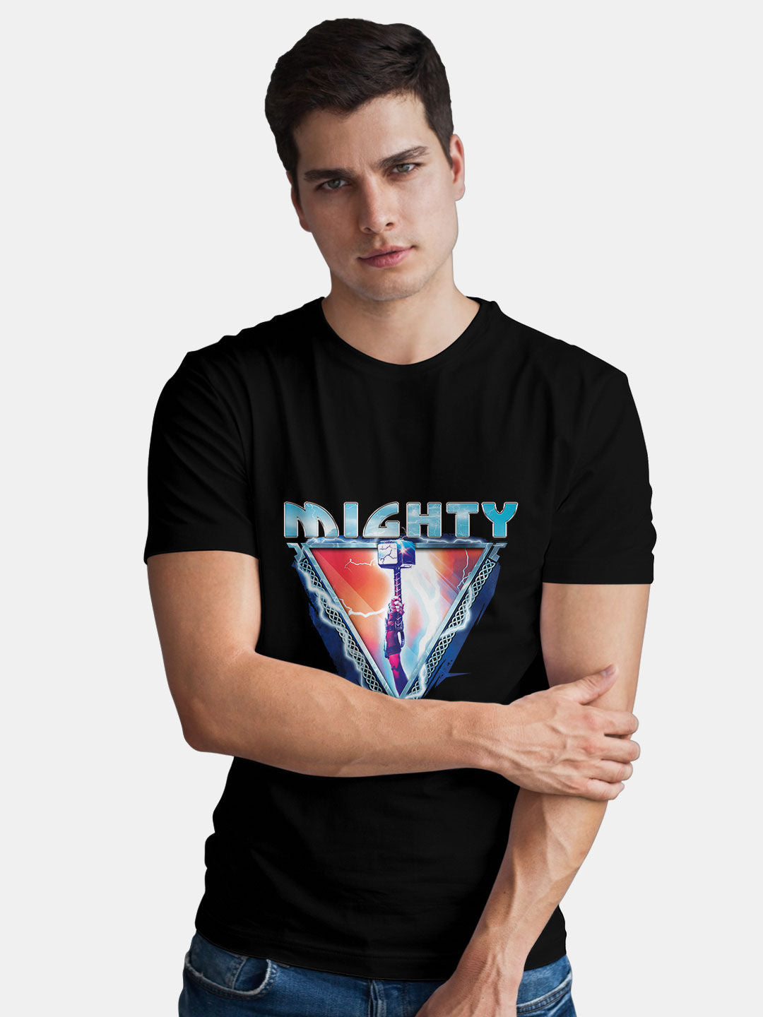 Mighty Mjolnir - Mens T-Shirt Black Small