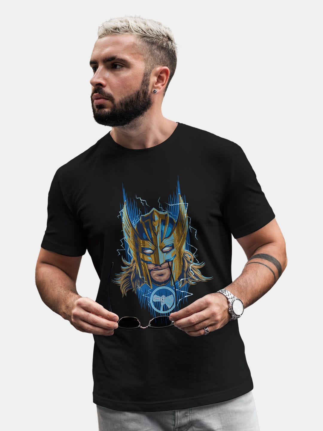 Golden Armour Thor - Mens T-Shirt Black Medium