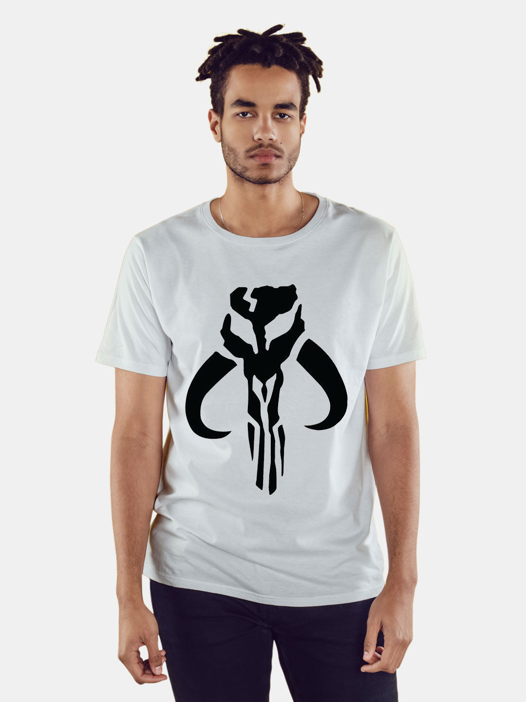 Clan Mandalorian - Mens T-Shirt White Large