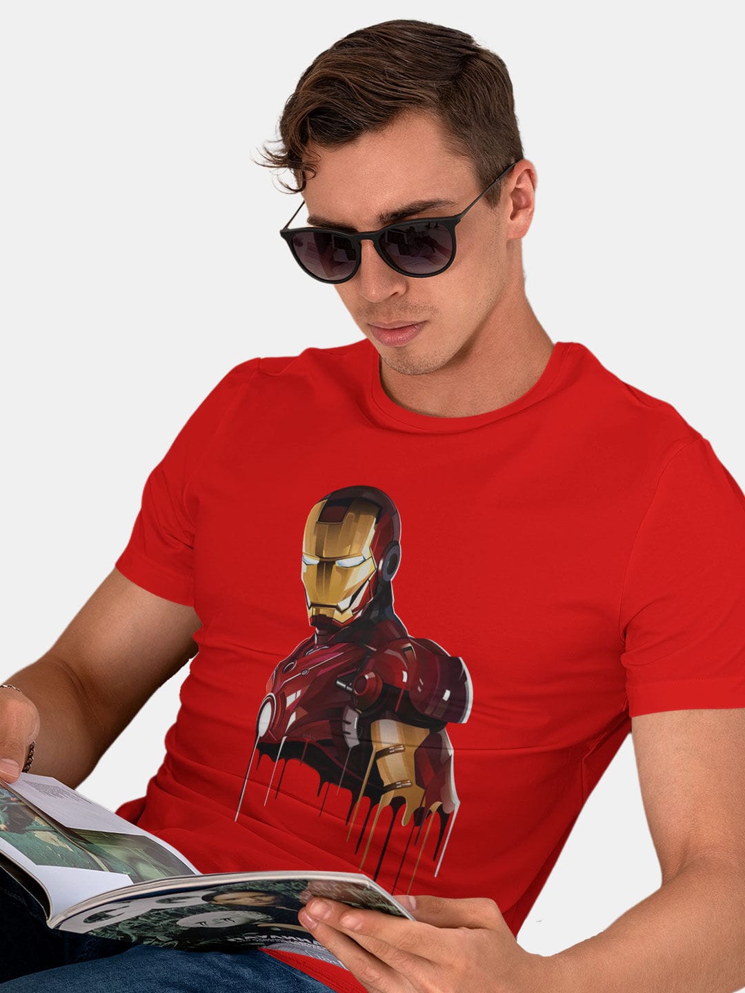 Iron Man Mark IV - Mens T-Shirt Red Medium