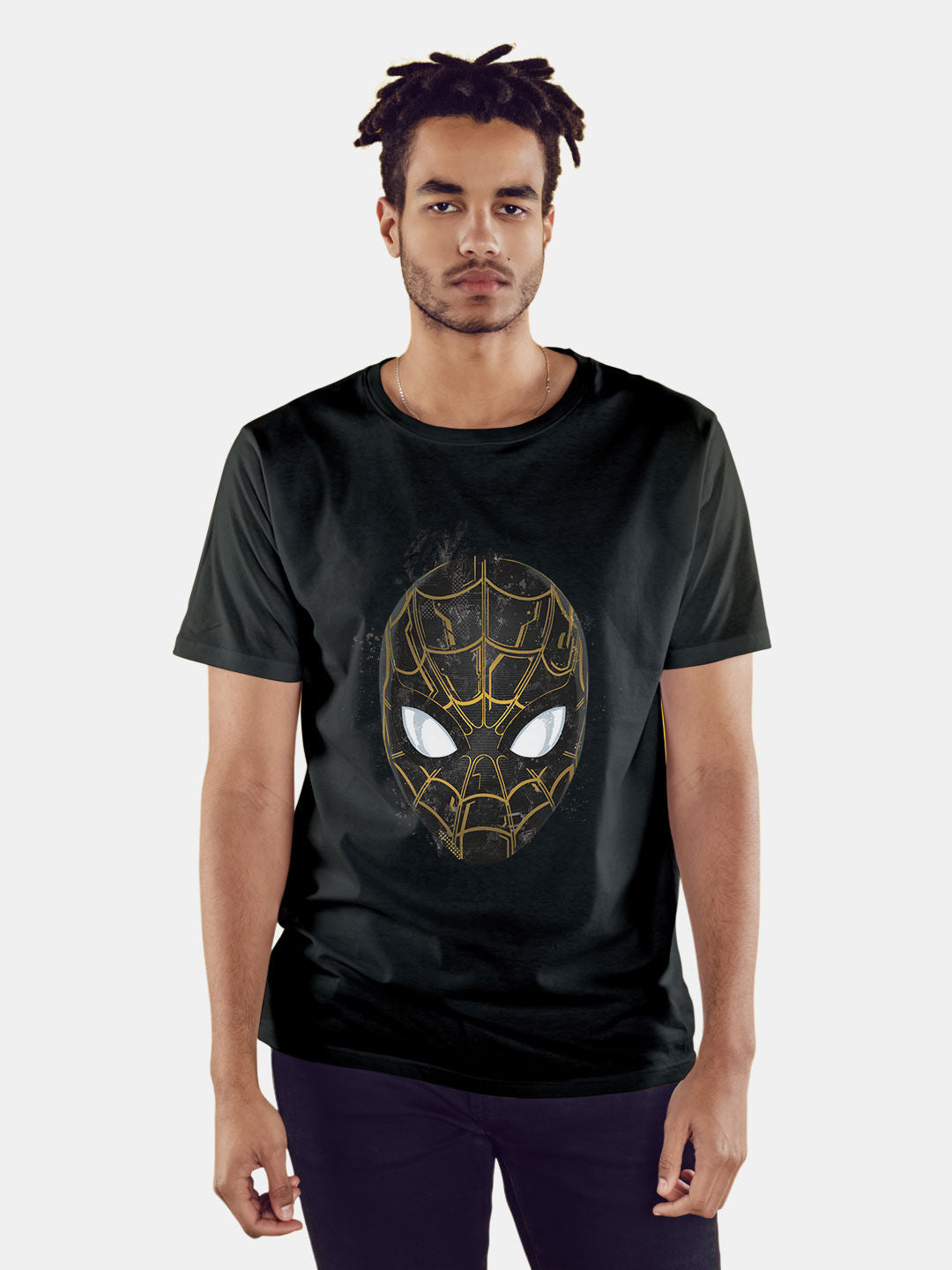 Spidey Black and Gold - Mens T-Shirt Black XXL
