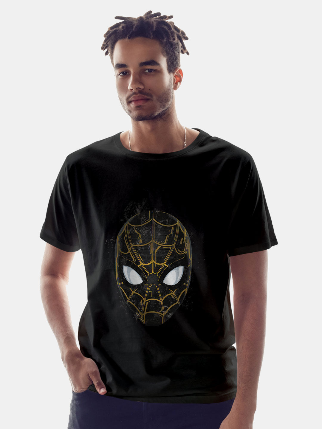 Spidey Black and Gold - Mens T-Shirt Black XXL