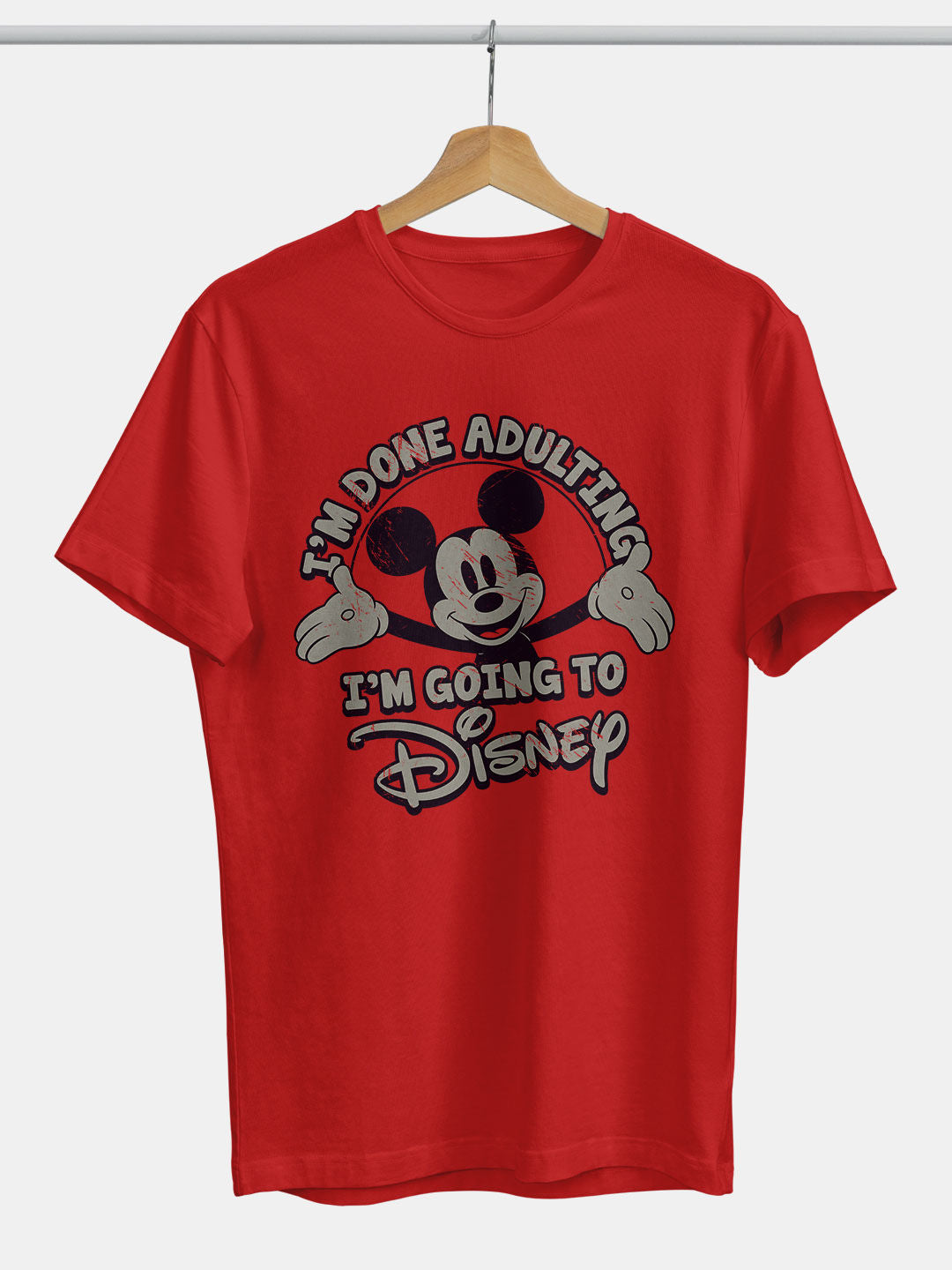 Way to Disneyland - Mens T-Shirt Red XXL