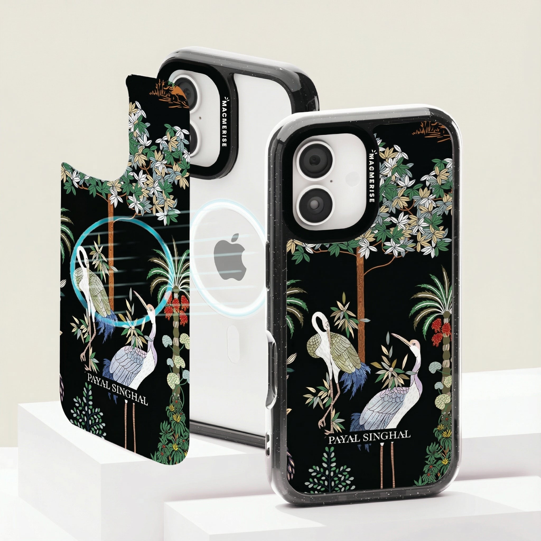 Payal Singhal Black Crane - iPhone 14 Plus Cover - Situationship
