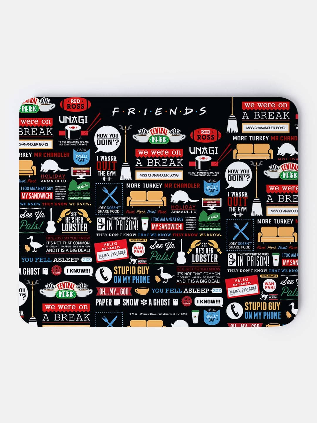 Friends Infographic - Mouse Pad
