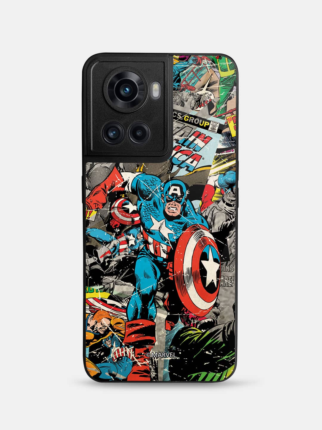 Comic Captain America - OnePlus 10R Glass Cover