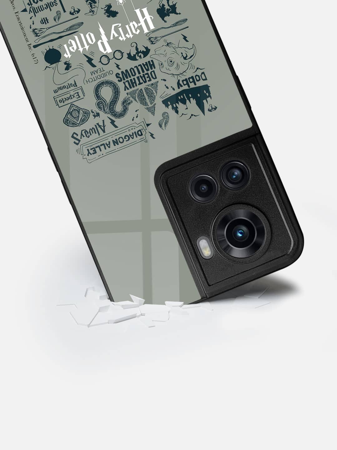 Harry Potter Infographic Grey - OnePlus 10R Glass Cover