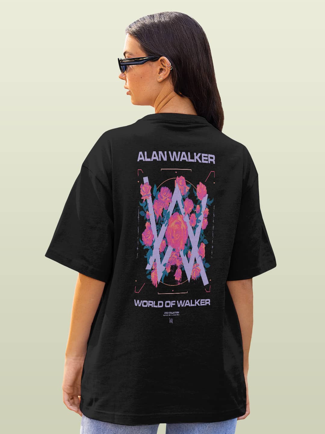 alanwalkermeltingrose-womensoversizedt-shirt-black-large