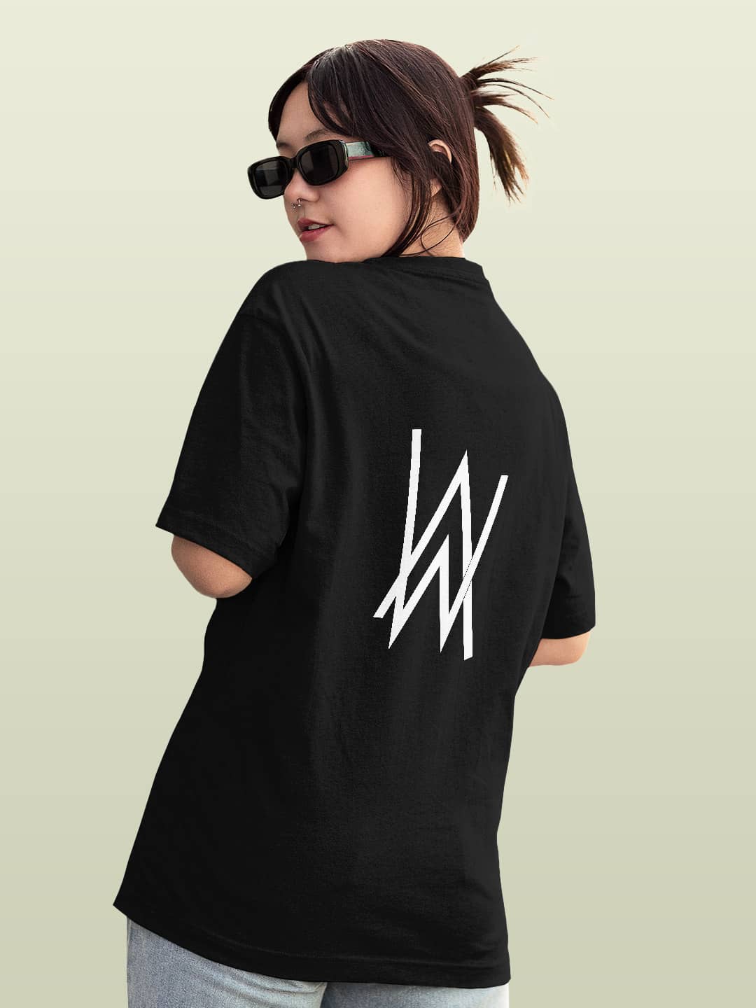 Alan Walker Core Logo - Womens Oversized T-Shirt Black Small