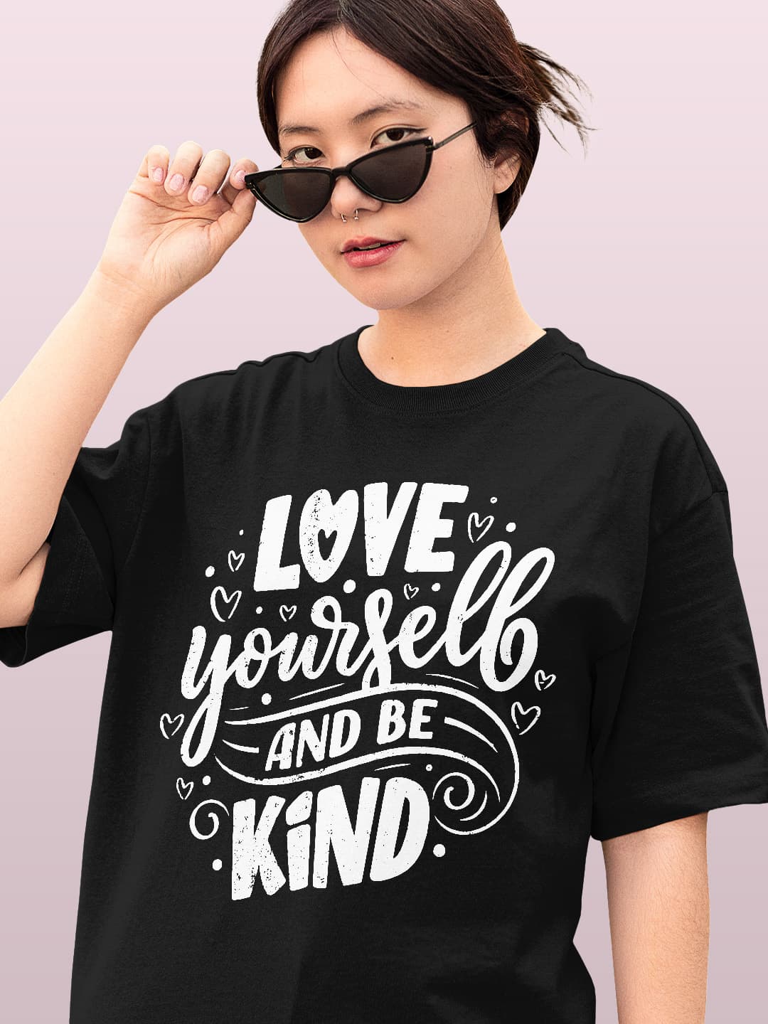 Be kind - Womens T-Shirt - Oversized Fit - Black - XXL