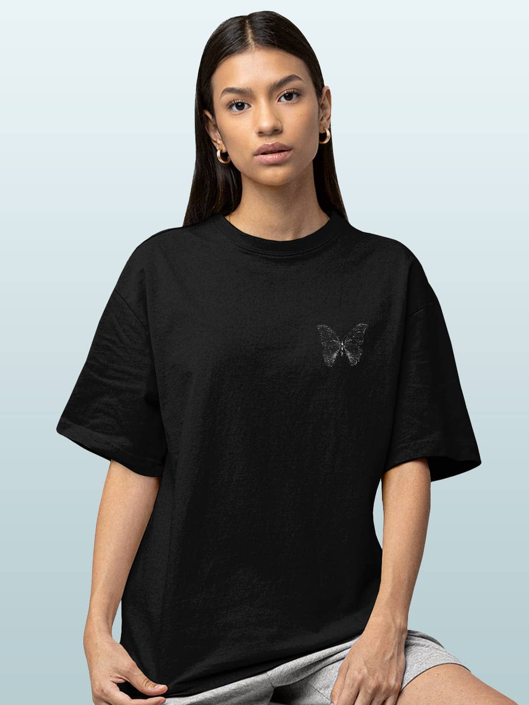Brave - Womens Oversized T-Shirt Black XXL