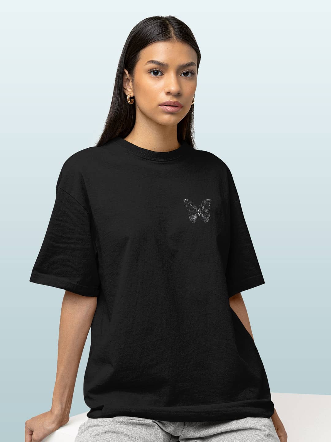 Brave - Womens Oversized T-Shirt Black XXL