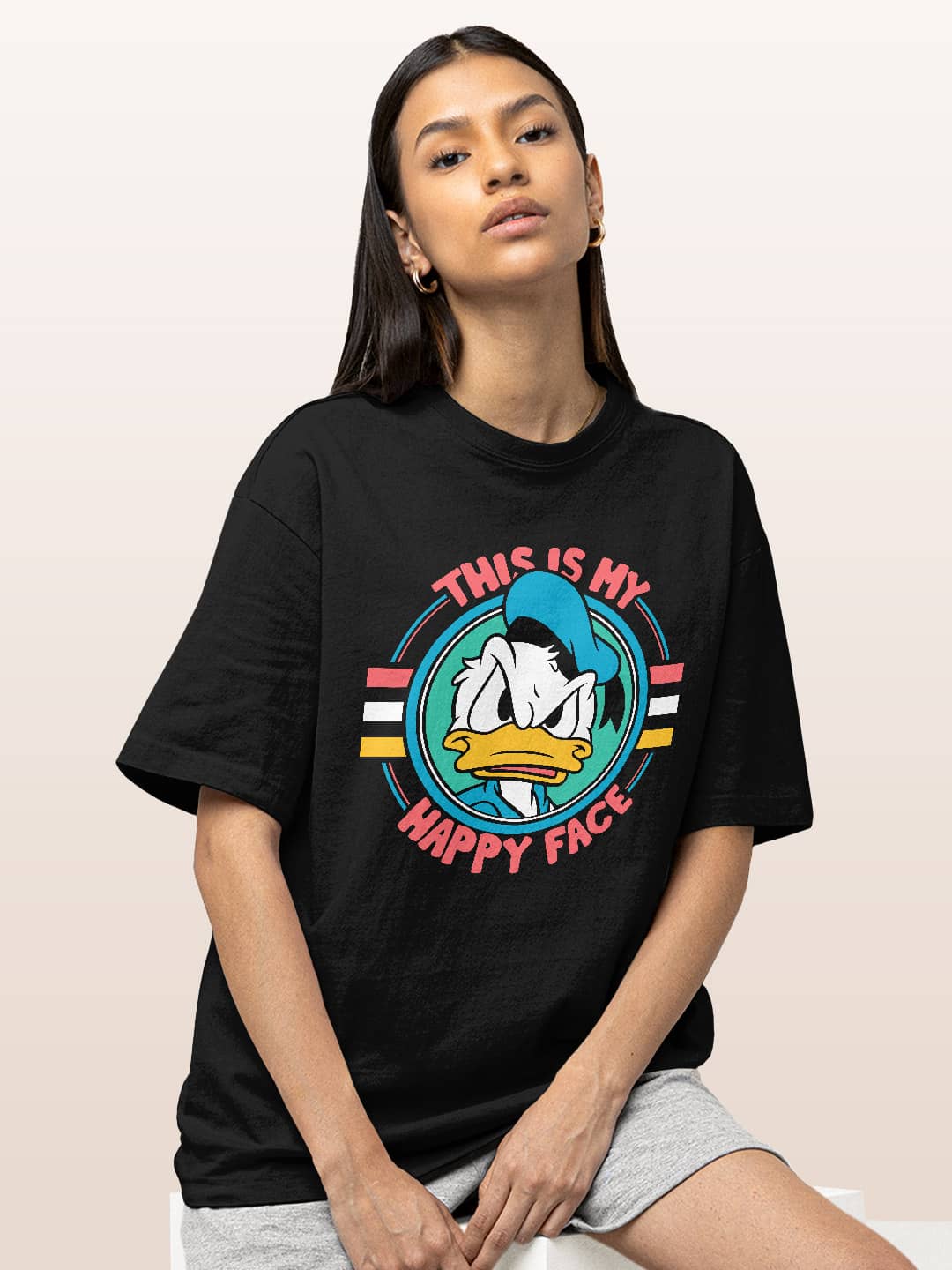 donaldshappyface-womensoversizedt-shirt-black-xxl
