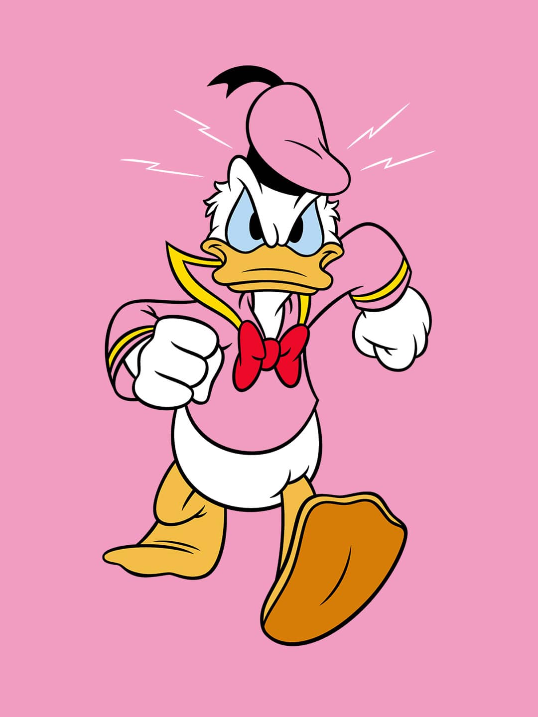 Angry Donald - Womens Oversized T-Shirt Baby Pink Medium