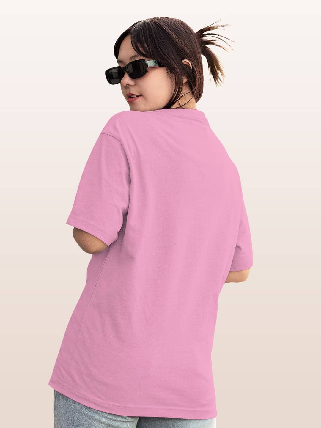 Angry Donald - Womens Oversized T-Shirt Baby Pink Medium