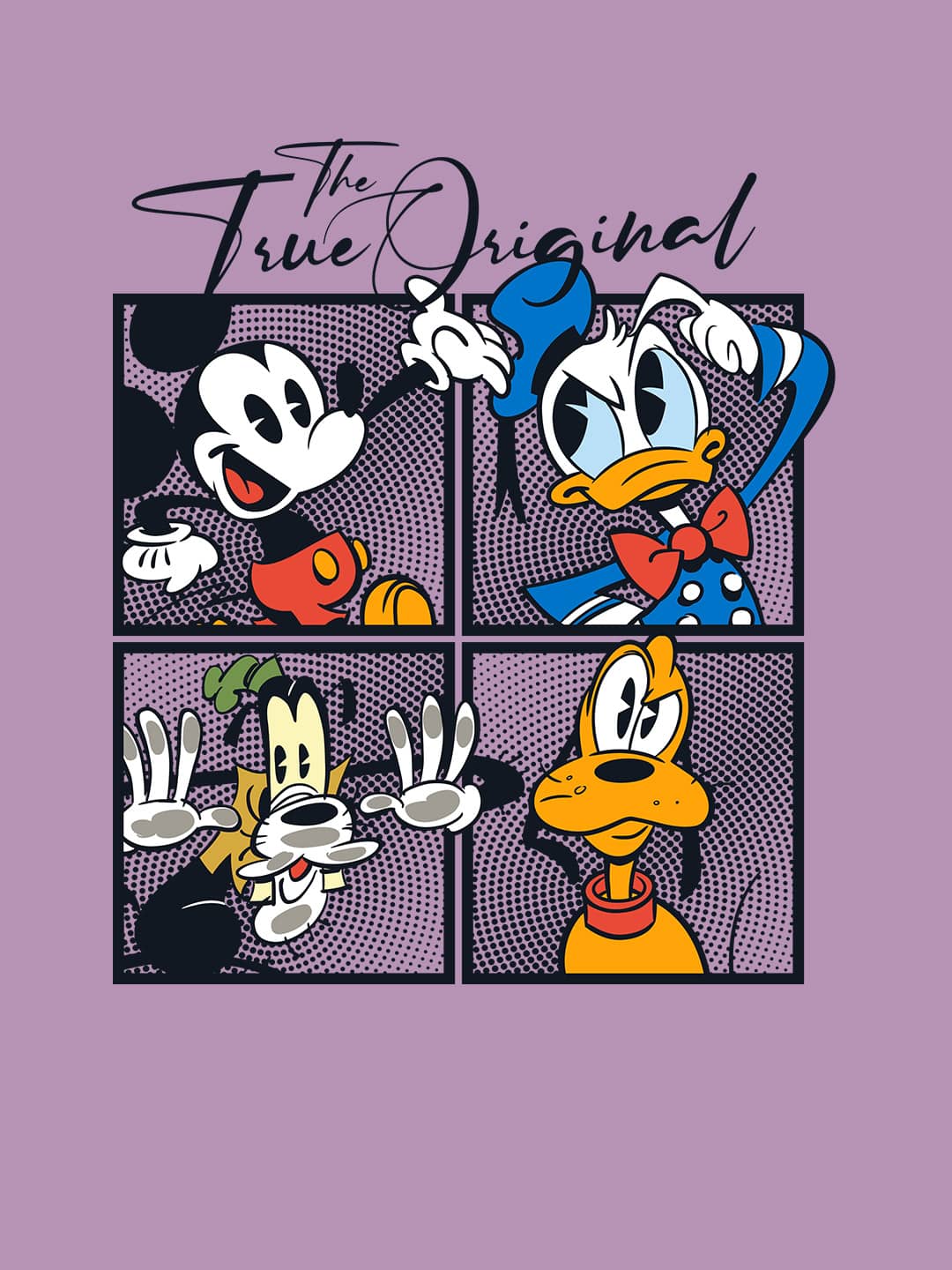 The True Mickey Friends - Womens Oversized T-Shirt Lavender XL