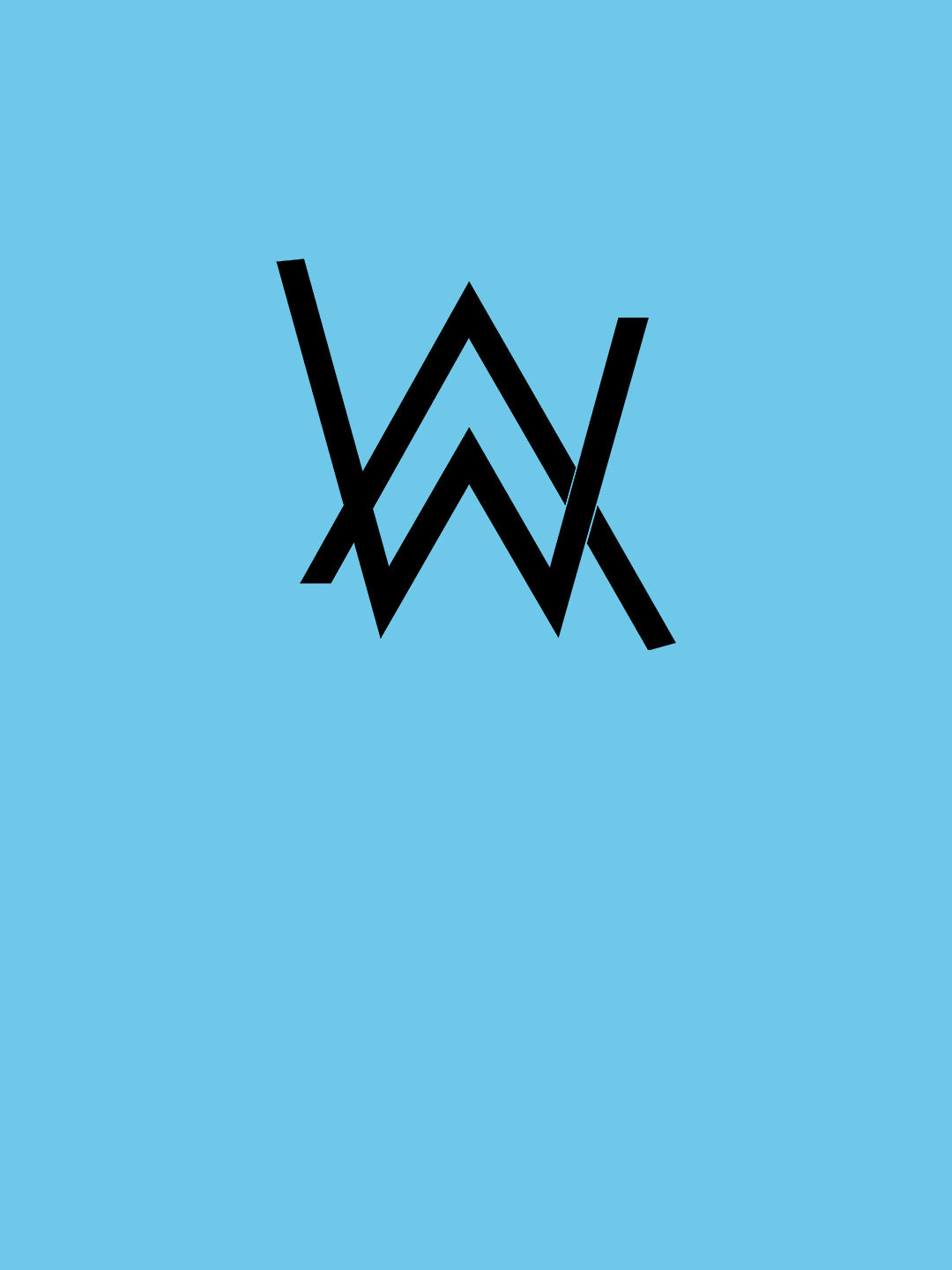 Alan Walker Core Logo - Womens Oversized T-Shirt Sky Blue XXL
