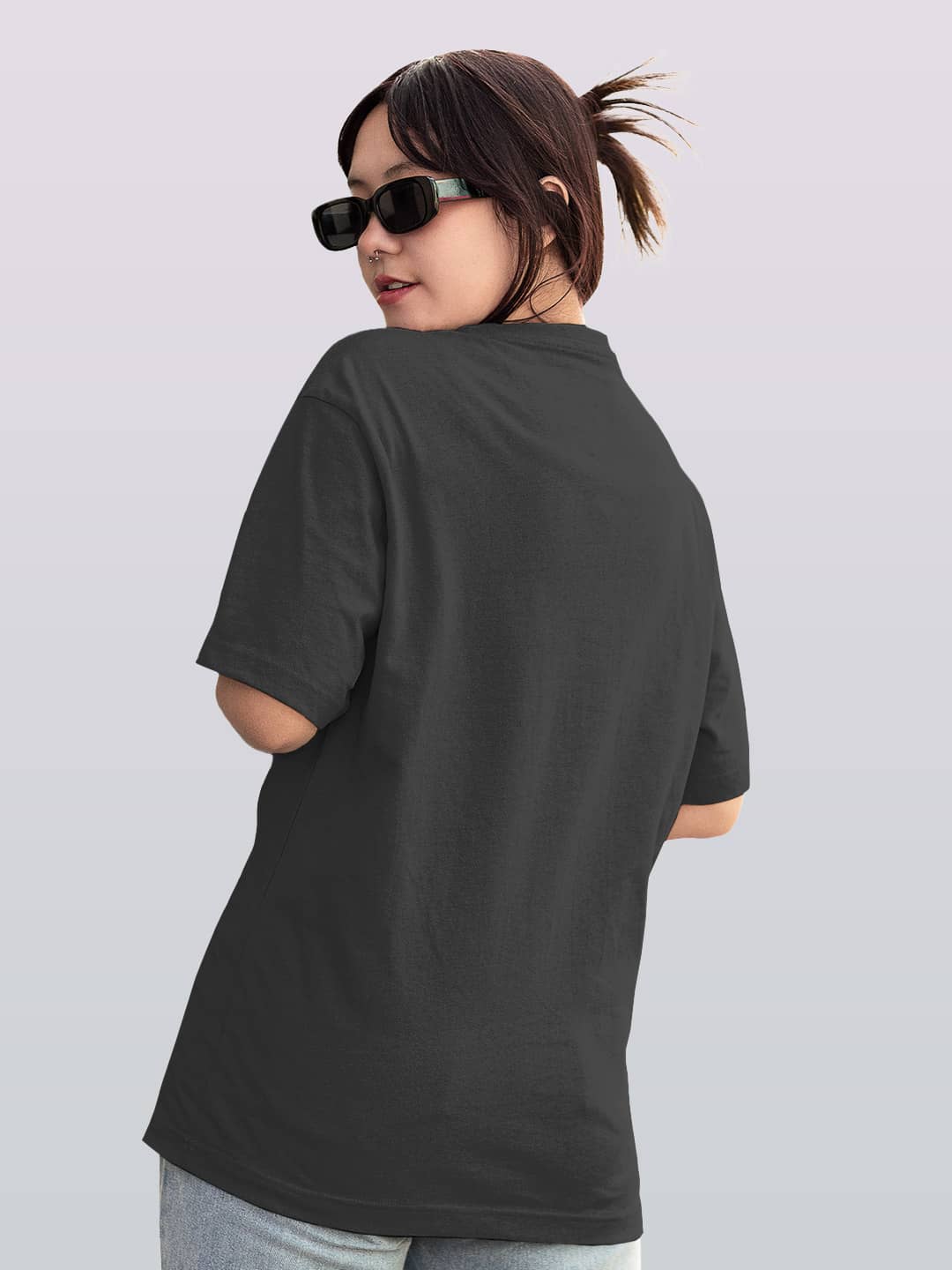 Love Heart - Womens Oversized T-Shirt Steel Grey Medium